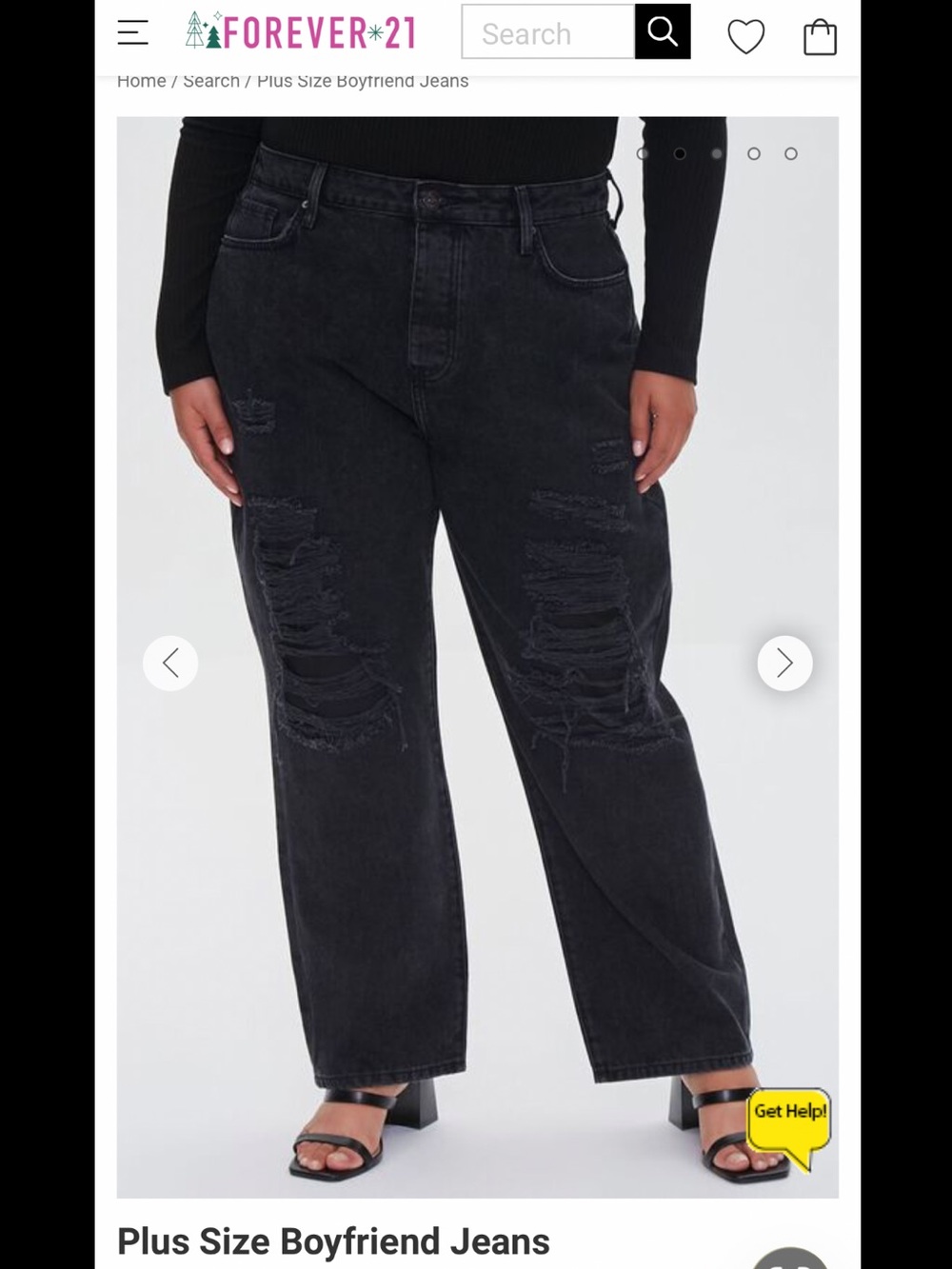 NEW! Plus size Forever 21 straight leg boyfriend ripped jeans